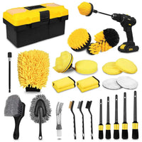 27 Pcs Car Detailing Kit, Car Detailing Brush Set, Auto Detailing Drill Brush Set, Detailing Brushes ,Accessories, Car Cleaning Tools Kit Car Care Kit
