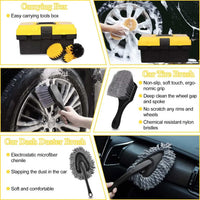 27 Pcs Car Detailing Kit, Car Detailing Brush Set, Auto Detailing Drill Brush Set, Detailing Brushes ,Accessories, Car Cleaning Tools Kit Car Care Kit