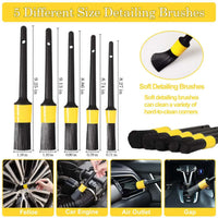 27 Pcs Car Detailing Kit, Car Detailing Brush Set, Auto Detailing Drill Brush Set, Detailing Brushes ,Accessories, Car Cleaning Tools Kit Car Care Kit